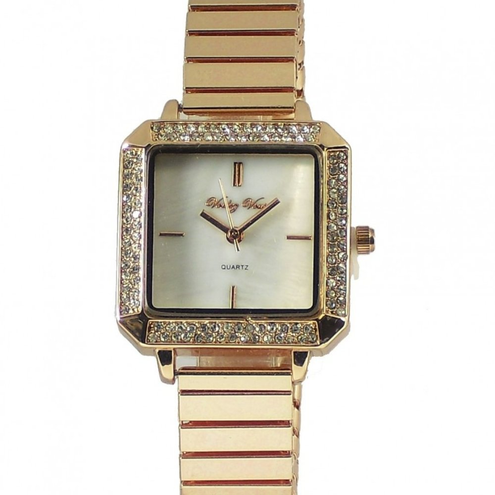 Voulez Vous Womens Stainless Steel Quartz Movement Rose Toned Designer Watch - Picture 1 of 3